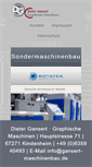 Mobile Screenshot of gansert-maschinenbau.de